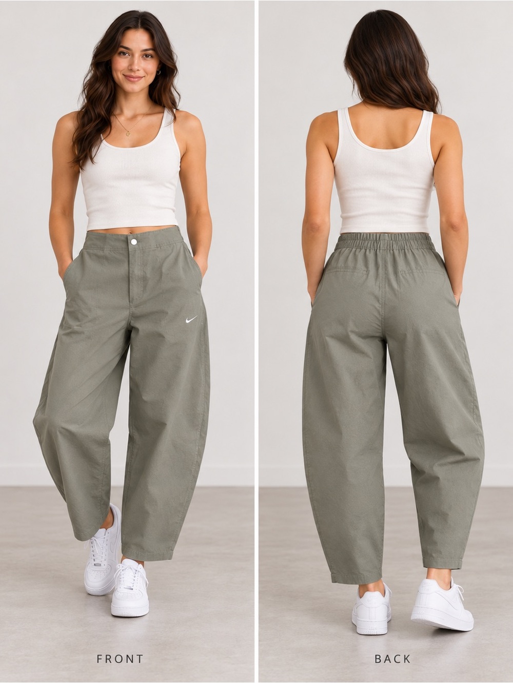NWT Nike Sportswear Barrel Pants Medium Olive XS